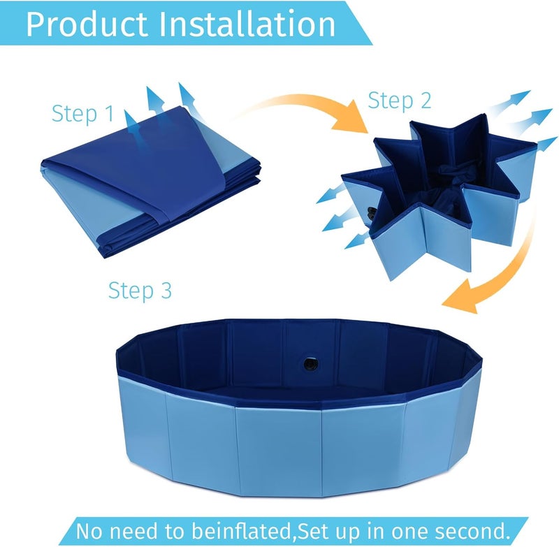 HALAGAS Cat Birthing Box, Whelping Box for Cats, Cat Birthing Nesting Boxs, Whelping Pool,Pet Birth Supplies, Foldable Cates Bath Pool, Convenient Storage, Easy to Clean, Can be Used Indoors or Outdoors - Image 3